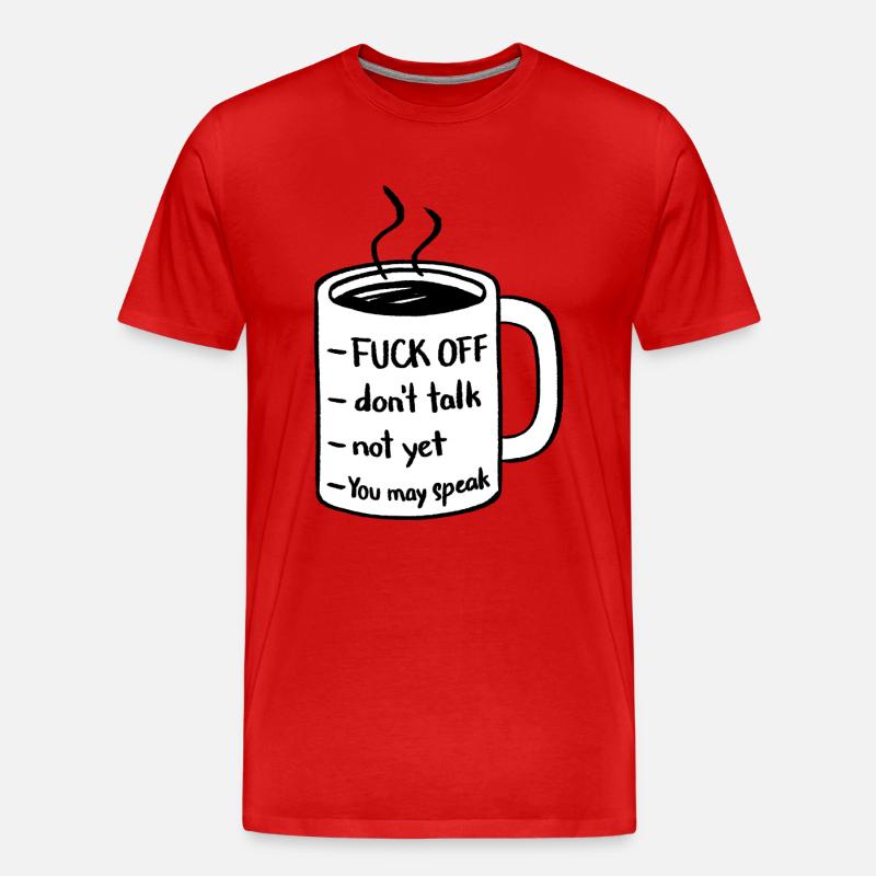 Kaffee - Männer Premium Bio T-Shirt - Rot