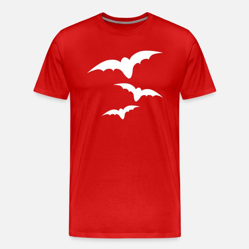 Drei Fledermäuse Icon - Männer Premium Bio T-Shirt - Rot