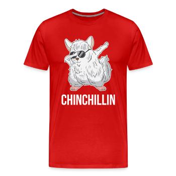 Tamponner Chinchillas Chinchillin cadeau pour rongeurs - T-shirt bio Premium Homme - rouge - Devant - Damien (186cm)