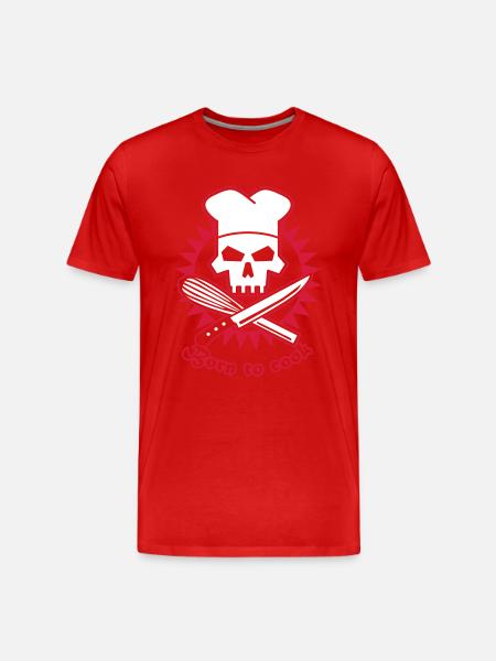 born_to_cook - Men's Premium Organic T-Shirt - red