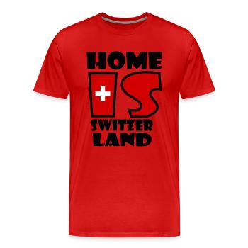 Switzerland - Home is Switzerland - Men's Premium Organic T-Shirt - red - Front - Damien (186cm)