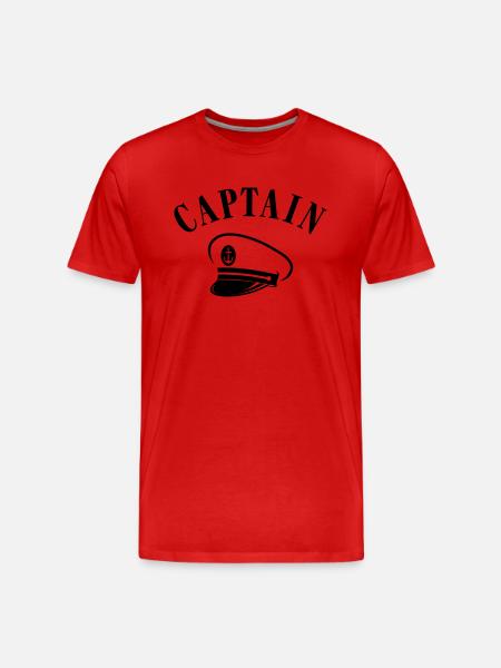 CAPTAIN CAPTAIN'S CAP - Men's Premium Organic T-Shirt - red