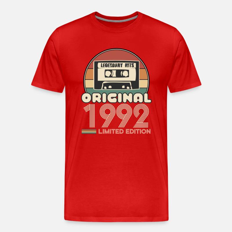 1992 - Männer Premium Bio T-Shirt - Rot