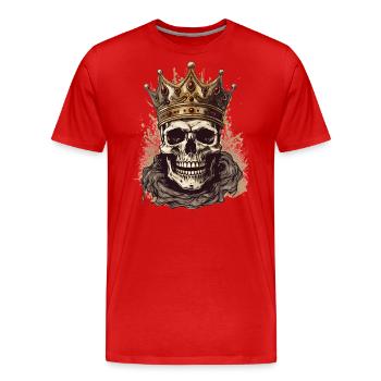 Halloween Skeleton King Sweet Sour Disguise - Men's Premium Organic T-Shirt - red - Front - Damien (186cm)