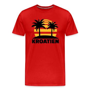 Kroatien - Männer Premium Bio T-Shirt - Rot - Vorne - Damien (186cm)