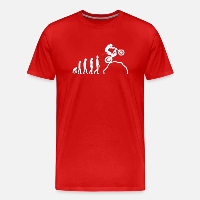 Trial Evolution Trials Motorrad - Männer Premium Bio T-Shirt - Rot