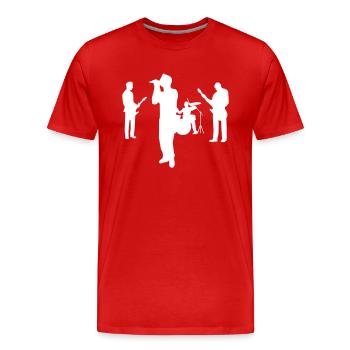 bande - T-shirt bio Premium Homme - rouge - Devant - Damien (186cm)