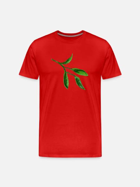 feuille - T-shirt bio Premium Homme - rouge