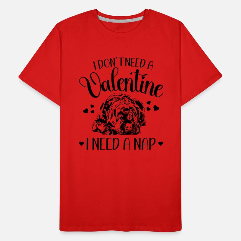 Schnauzer géant Saint-Valentin chiens chien Wilsigns T-shirt bio Premium Homme