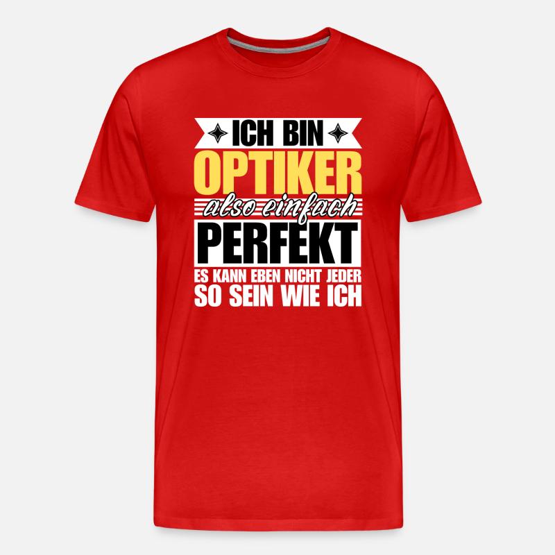 Perfekter Optiker - Männer Premium Bio T-Shirt - undefined