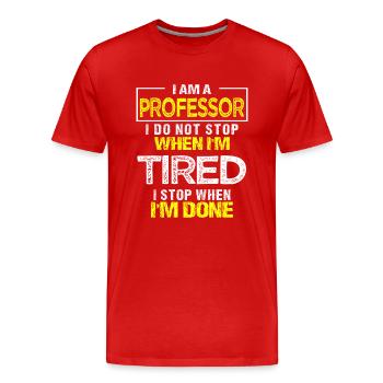 Professor Geschenk Professorin Universität Prof - Männer Premium Bio T-Shirt - Rot - Vorne - Damien (186cm)