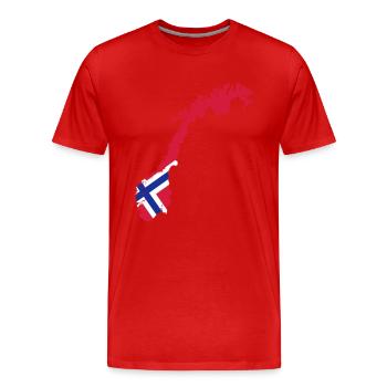 Norwegen - Männer Premium Bio T-Shirt - Rot - Vorne - Damien (186cm)