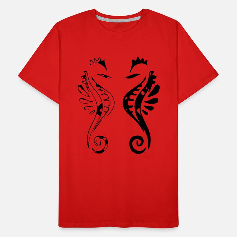 Conception de l'hippocampe T-shirt bio Premium Homme