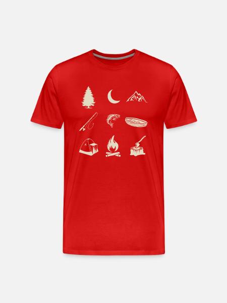 Outdoor Camping - Men's Premium Organic T-Shirt - red
