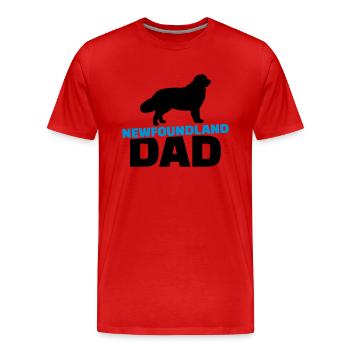 Newfoundland Dad - T-shirt bio Premium Homme - rouge - Devant - Damien (186cm)