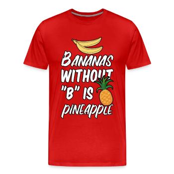 Banane - T-shirt bio Premium Homme - rouge - Devant - Damien (186cm)