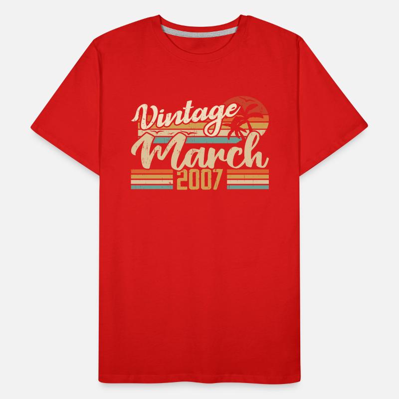 Birthday Gift March 2007 Gift March 2007 Men's Premium Organic T-Shirt