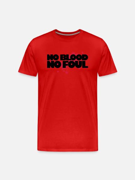 No Blood No Foul - Men's Premium Organic T-Shirt - red