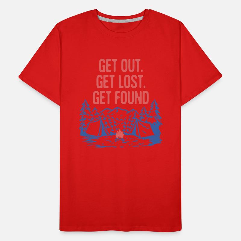 Sortir Se perdre Se retrouver Camping Faune T-shirt bio Premium Homme
