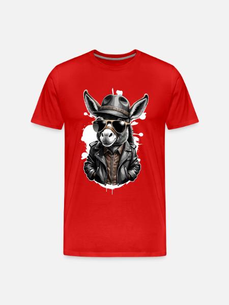 Cool donkey - Men's Premium Organic T-Shirt - red