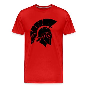 Sparta Guerrier Spartan - T-shirt bio Premium Homme - rouge - Devant - Damien (186cm)