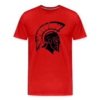 Sparta Guerrier Spartan - T-shirt bio Premium Homme - rouge - Devant - Damien (186cm)