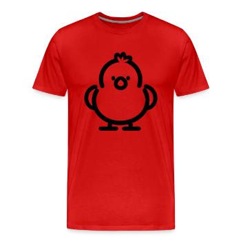 chick - Men's Premium Organic T-Shirt - red - Front - Damien (186cm)