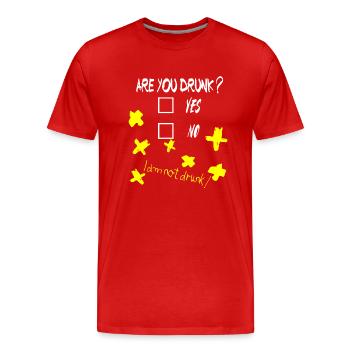 I am not Drunk - Men's Premium Organic T-Shirt - red - Front - Damien (186cm)