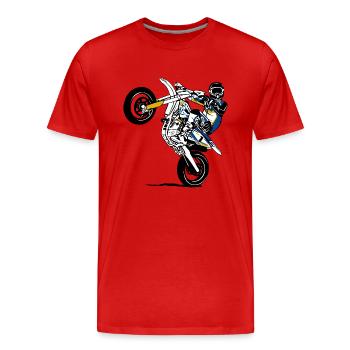 Supermoto - Männer Premium Bio T-Shirt - Rot - Vorne - Damien (186cm)