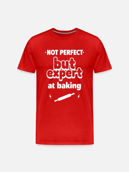 But expert at baking - Men's Premium Organic T-Shirt - red
