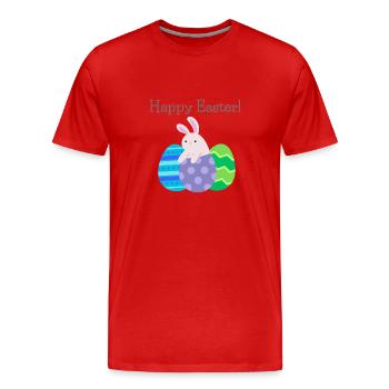 Frohe Ostern - Männer Premium Bio T-Shirt - Rot - Vorne - Damien (186cm)