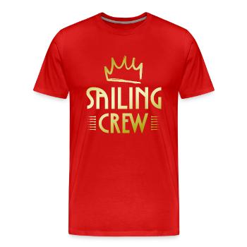 Équipage de navigation - T-shirt bio Premium Homme - rouge - Devant - Damien (186cm)