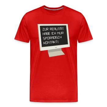 Télé réalité - T-shirt bio Premium Homme - rouge - Devant - Damien (186cm)