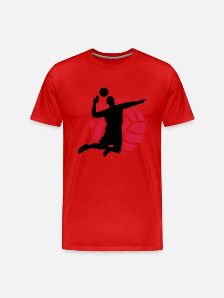 volleyball - Men's Premium Organic T-Shirt - red