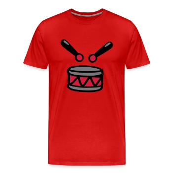 Le tambour 3 - T-shirt bio Premium Homme - rouge - Devant - Damien (186cm)