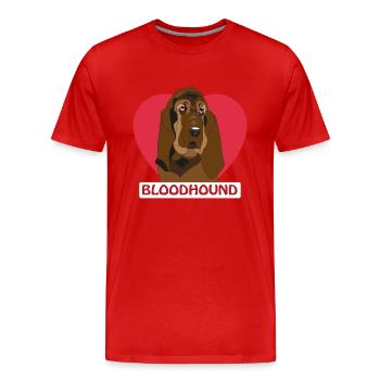 Bloodhound - Männer Premium Bio T-Shirt - Rot - Vorne - Damien (186cm)