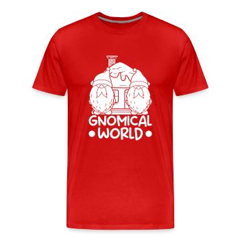 Gnome Costume Hommes Gnomical World Gnome - T-shirt bio Premium Homme - rouge - Devant - Damien (186cm)
