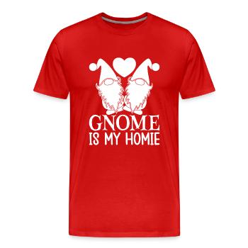 Gnome Costume Hommes Gnome Is My Homies Gnome - T-shirt bio Premium Homme - rouge - Devant - Damien (186cm)