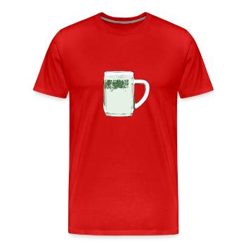 Spritzer - Männer Premium Bio T-Shirt - Rot - Vorne - Damien (186cm)