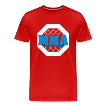 mma - Men's Premium Organic T-Shirt - red - Front - Damien (186cm)