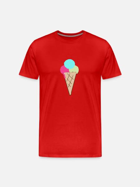 icecream_1 - Men's Premium Organic T-Shirt - red