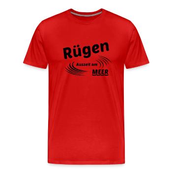 Réprimander - T-shirt bio Premium Homme - rouge - Devant - Damien (186cm)