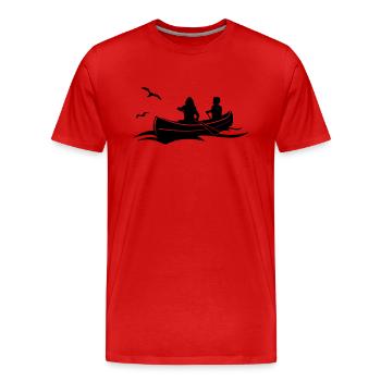 Freizeit - Paddeln - Männer Premium Bio T-Shirt - Rot - Vorne - Damien (186cm)