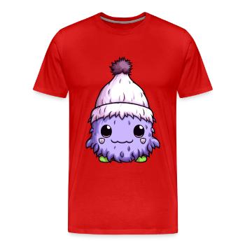 Bande dessinée sur le virus de l’hiver froid - T-shirt bio Premium Homme - rouge - Devant - Damien (186cm)