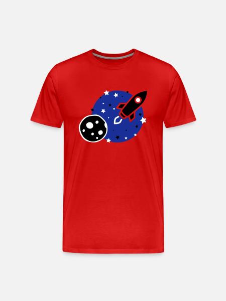 fusée - T-shirt bio Premium Homme - rouge