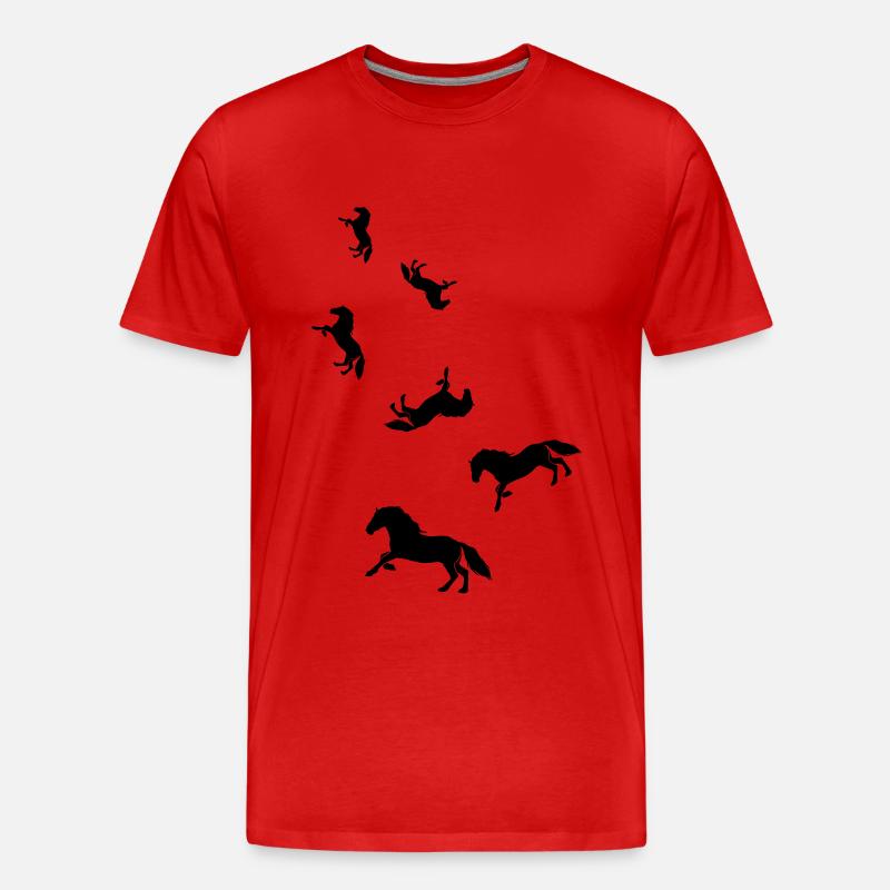 Pferd Horse icon - Männer Premium Bio T-Shirt - Rot