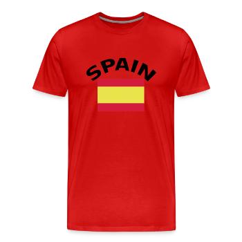 Spain - Men's Premium Organic T-Shirt - red - Front - Damien (186cm)