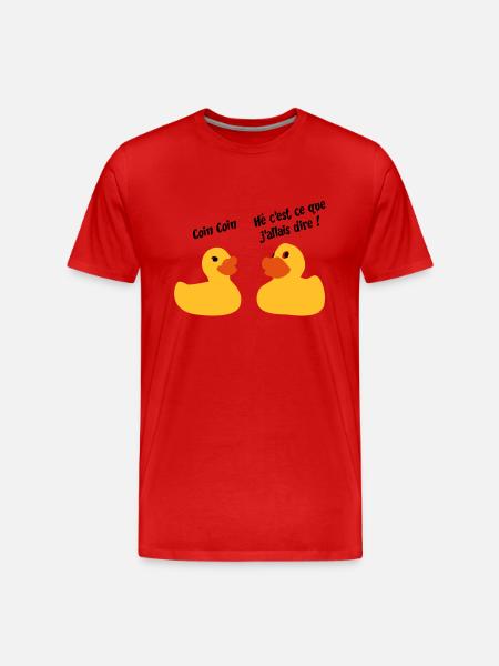 Duck - Men's Premium Organic T-Shirt - red