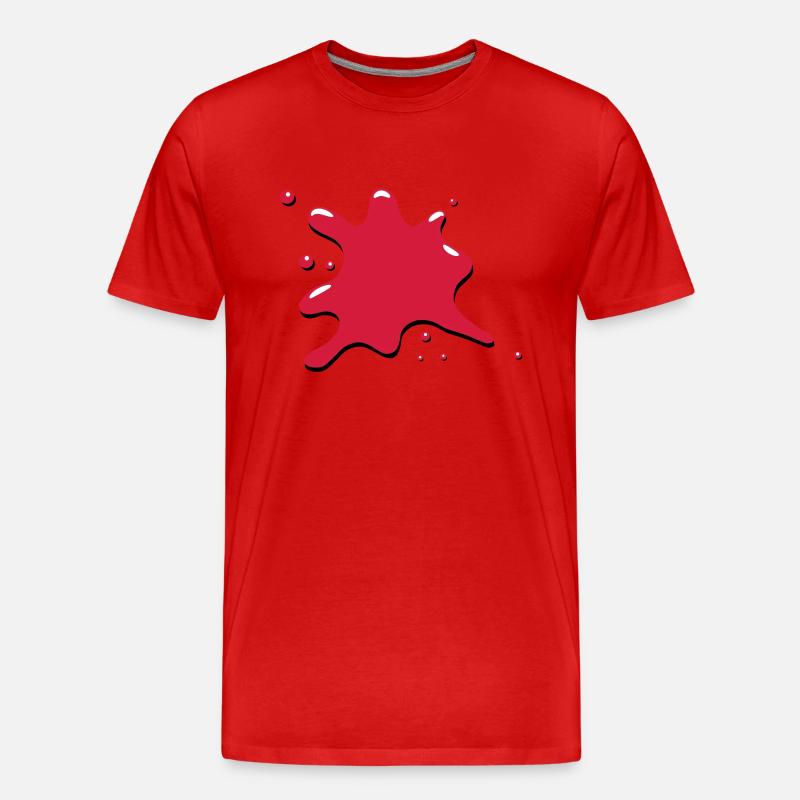 Klecks fleck blut - Männer Premium Bio T-Shirt - Rot