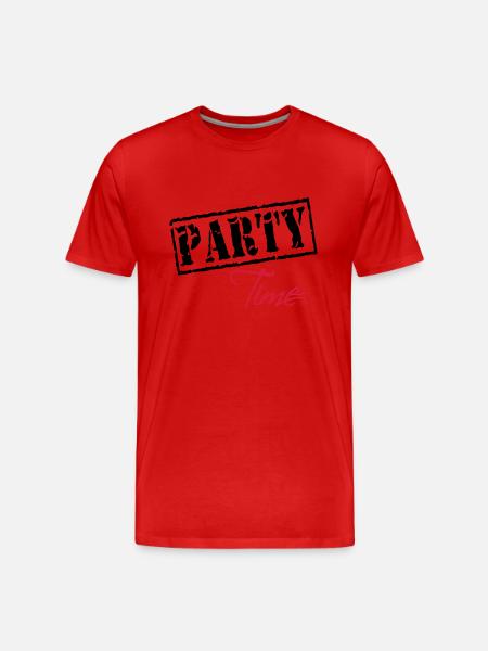 Party Time - Männer Premium Bio T-Shirt - Rot